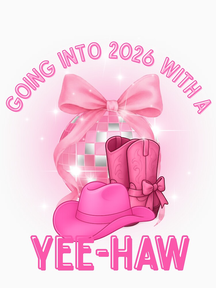 Going Into 2026 With a Yee-Haw – Pink Cowgirl Disco Ball Shirt by Alexisdesignco