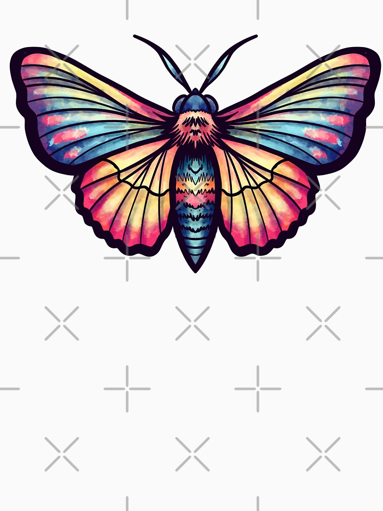 Chinese moon moth colorful aquarelic by Dailykindness
