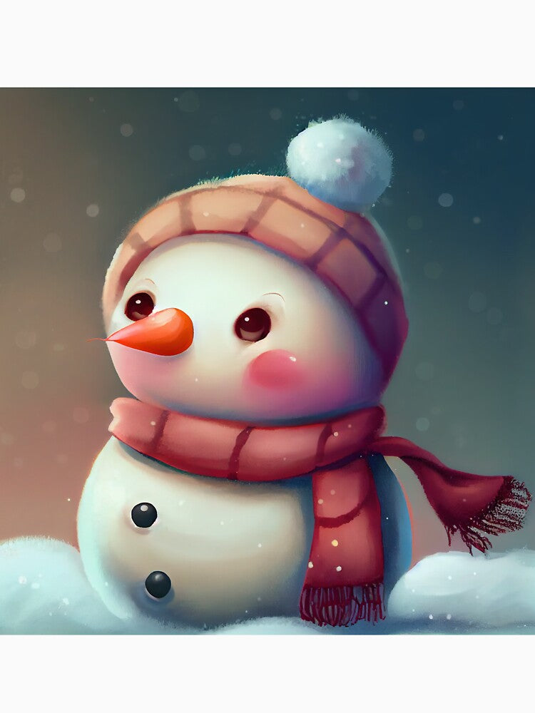 Cute Christmas Snowman by PaintLabs