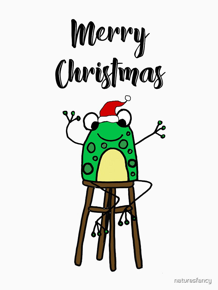 Funny Green Fog Merry Christmas Holiday Cartoon by Nature's Fancy