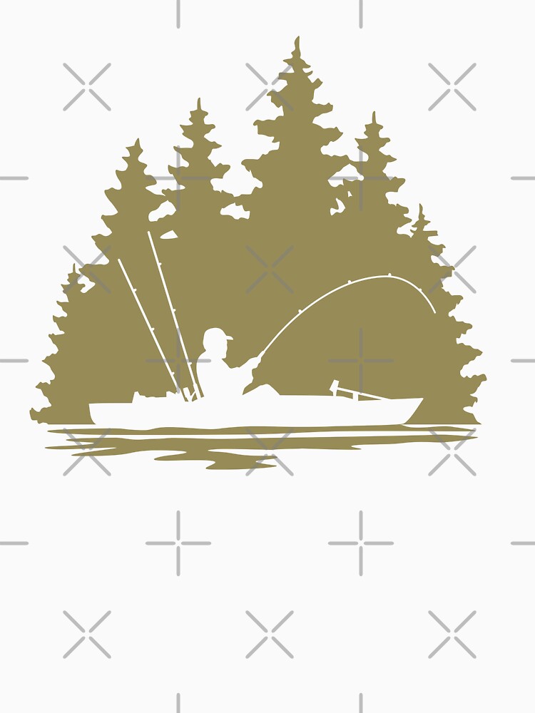 Kayak Fisherman Forest Scene by Sam Morrison
