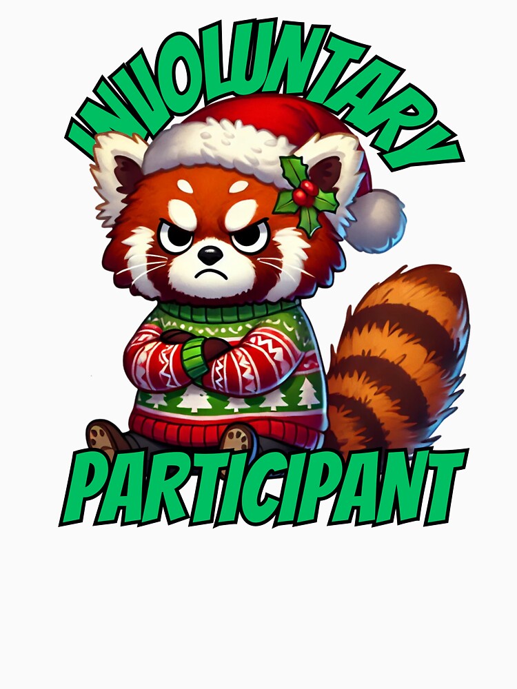 Festive Red Panda Grump by Design Delinquent