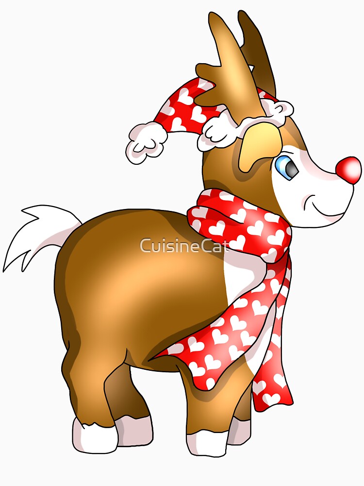 cute cartoon rudolph the red nosed reindeer by CuisineCat