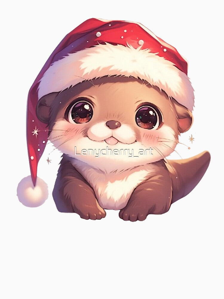 Christmas Otter by Lenycherry_art