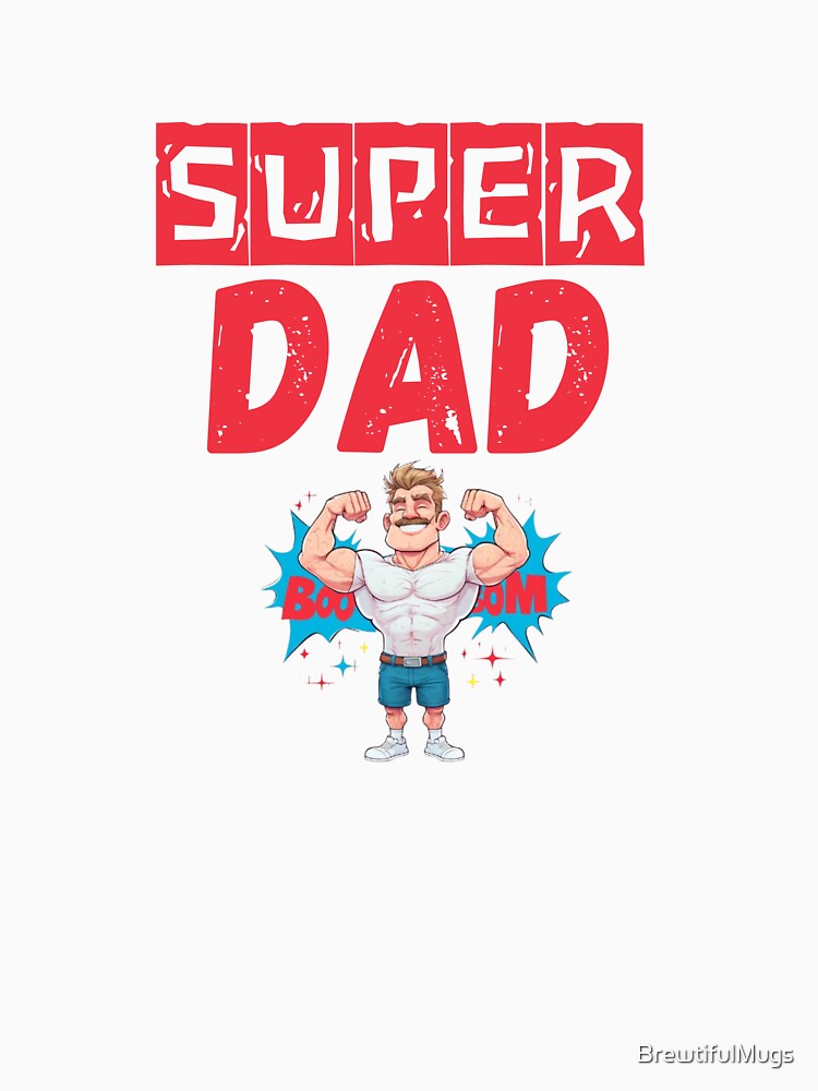 Super Dad T-Shirt – Strong, Proud & Full of Love – Best Gift for Father's Day & Proud Dads, Mug by BrewtifulMugs