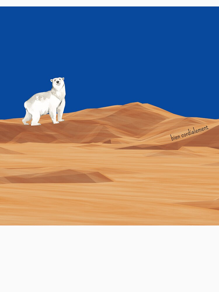 polar bear surprised in the desert by bien cordialement