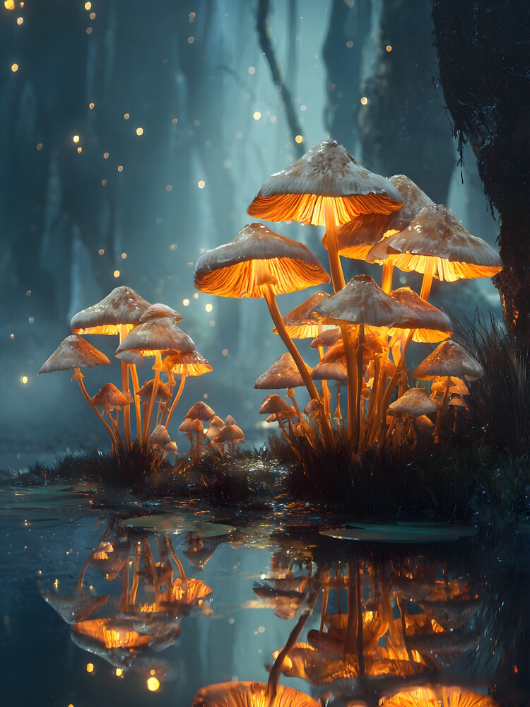 Moody Mushrooms | Misty Enchanted Woodland by MedicinalMushies