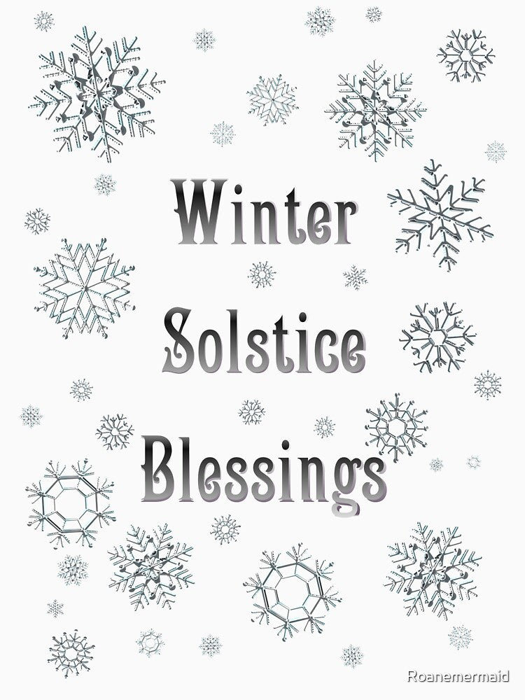 Cool Blue Winter Solstice Blessings by Roanemermaid