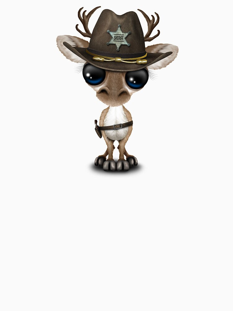 Cute Baby Reindeer Sheriff by JeffBartels