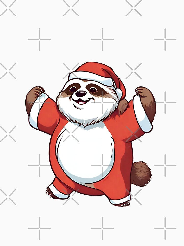 santa sloth Christmas by doodlelike