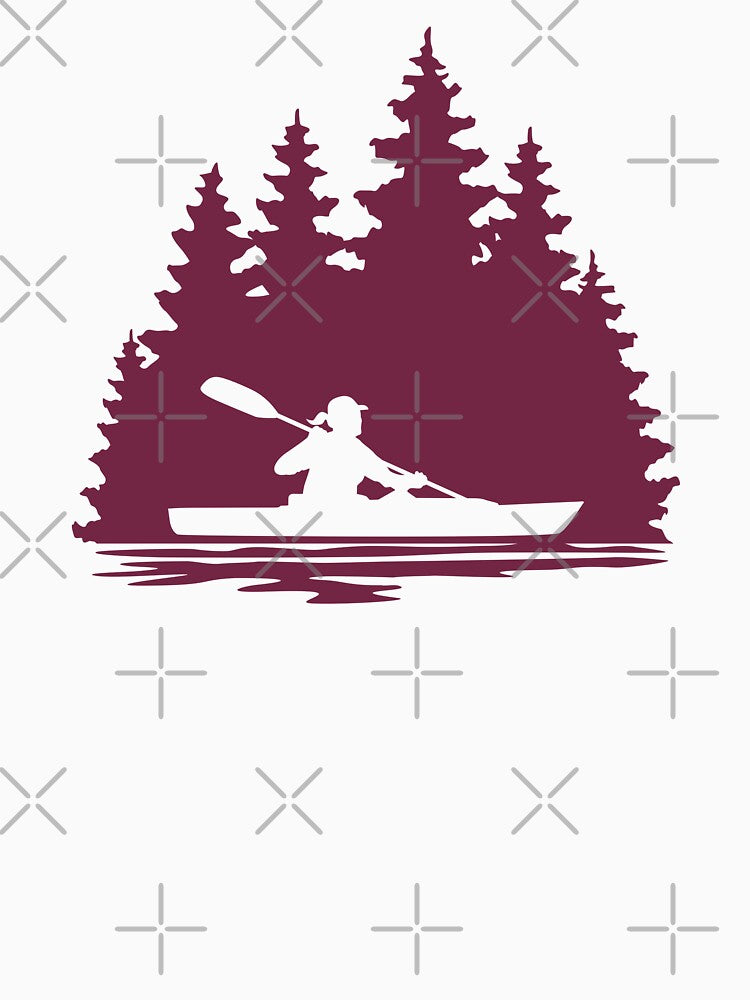 Kayak Girl Lake Scene by Sam Morrison