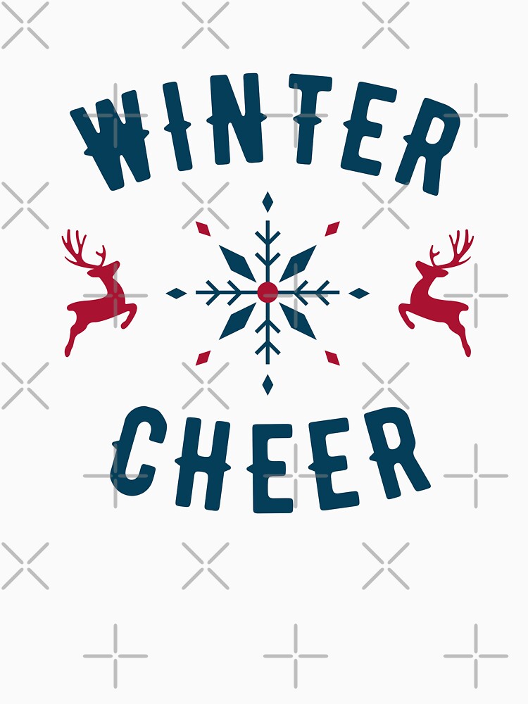 Winter Cheer Christmas Holiday Spirit Reindeer Design by ZenDesigner