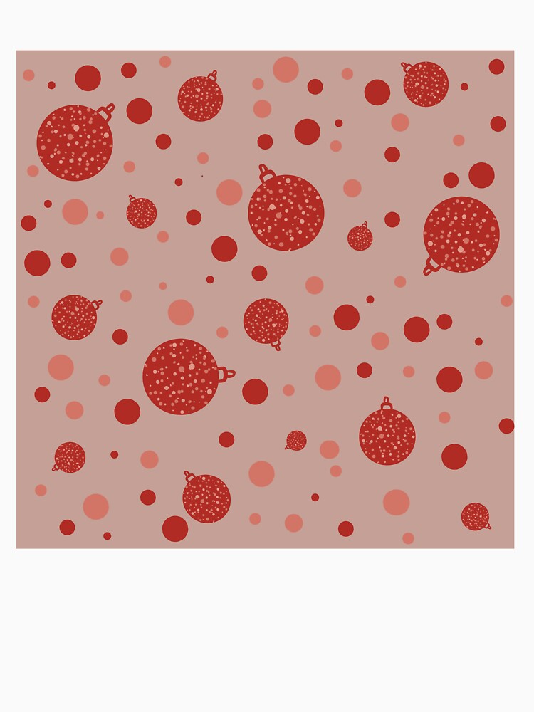 Festive Red Balls on Pink by PrintsByAnnJ