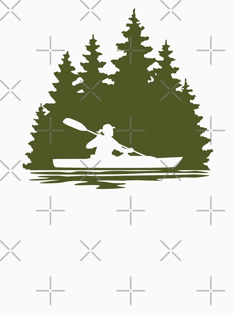 Girl Kayaking Lake Scene Silhouette by Sam Morrison
