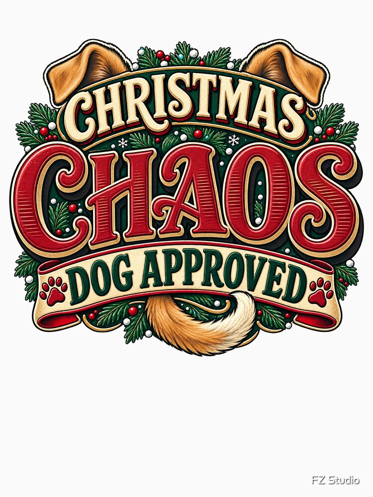 Christmas Chaos Dog Approved Holiday Humor by FZ Studio