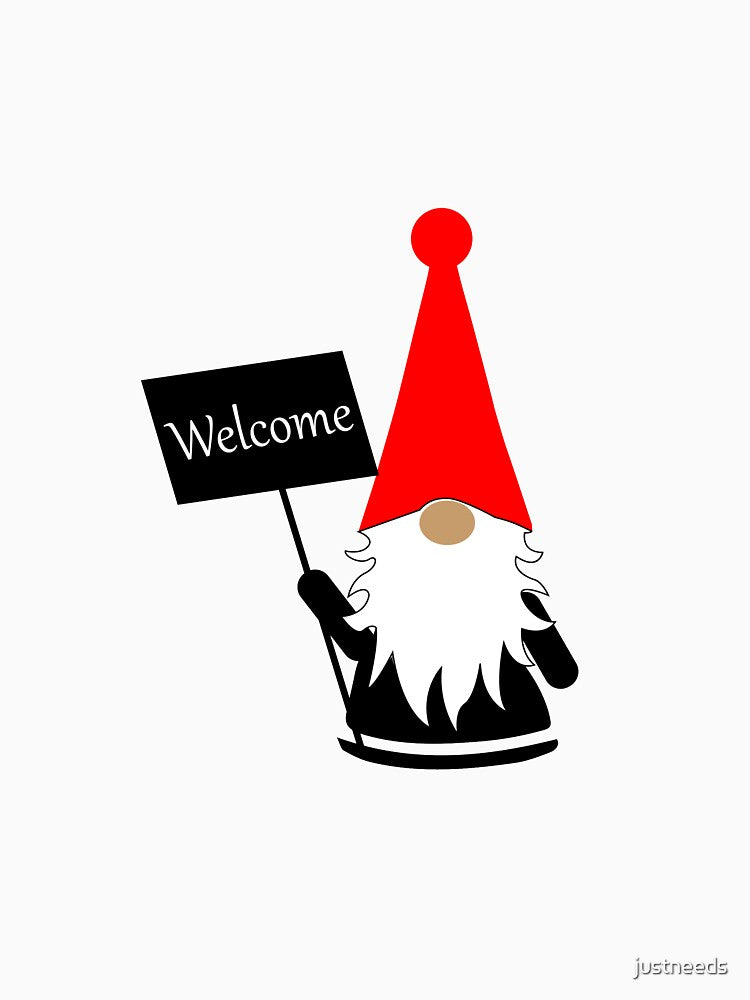 Gnome Saying Welcome by justneeds