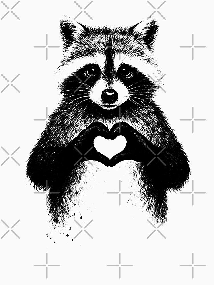 Raccoon With Heart-shaped Paws by biangkerok