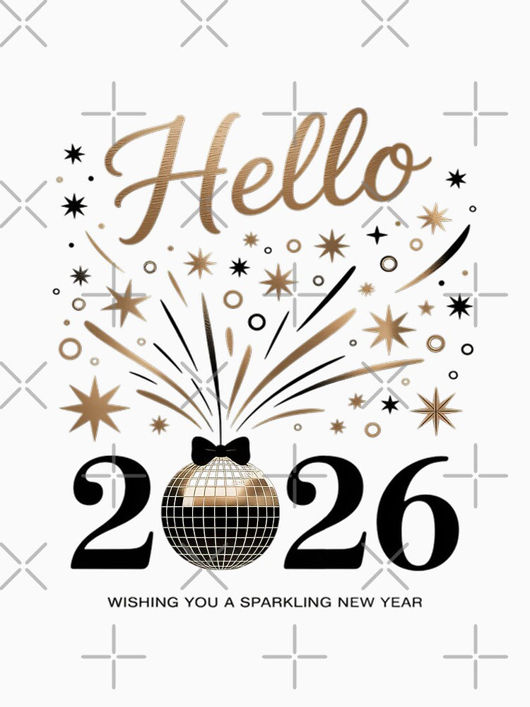 Hello 2026 Disco Ball by sandrahofer-art