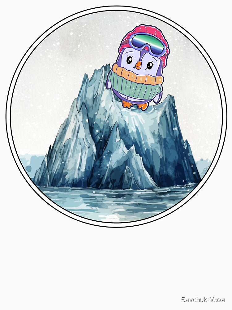 Cute Penguin in Ski Goggles in Gay Flag Colors by Savchuk-Vova