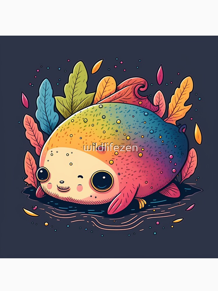 Ugly Cute Axolotl axolotl art by wildlifezen
