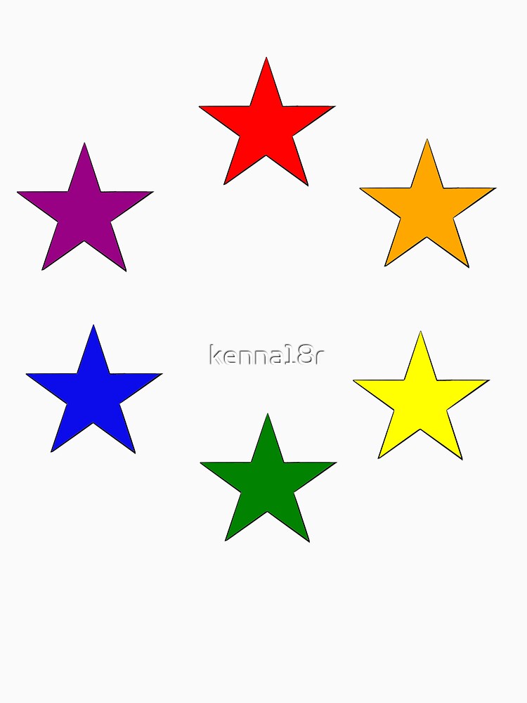 Circle of Stars in a Rainbow Color Order by kenna18r