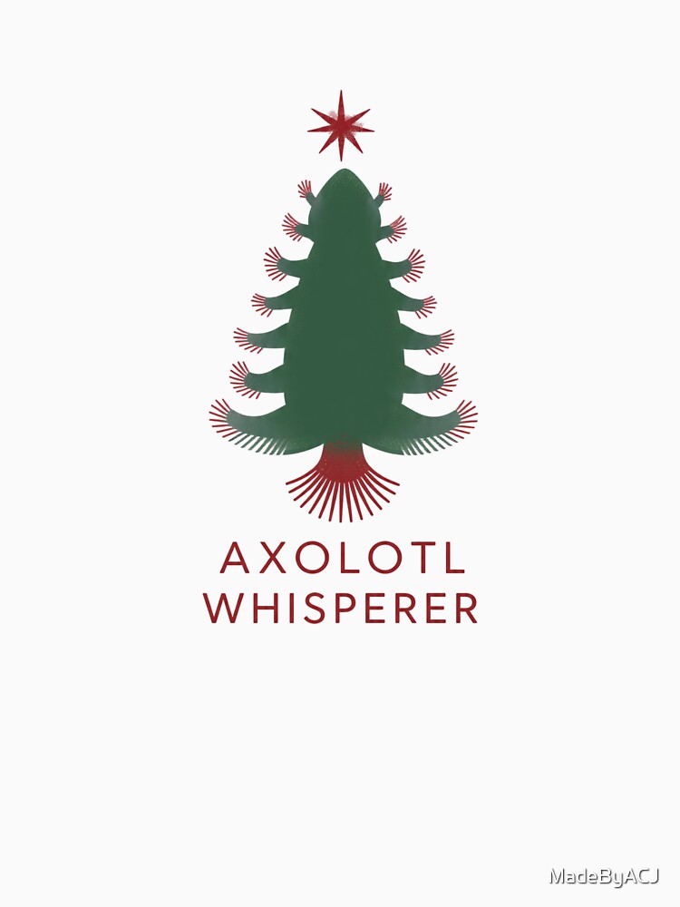 Nordic Axolotl Whisperer Christmas Tree – Cute Amphibian Holiday Design by MadeByACJ