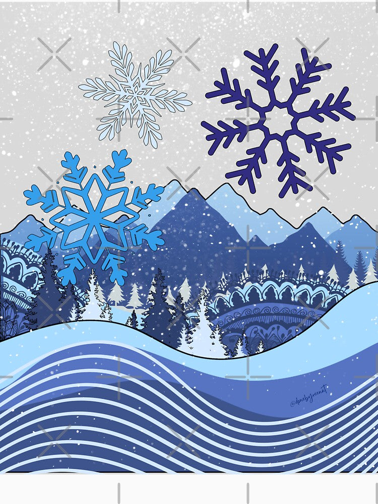 Winter Wonderland Abstract by donebyreena