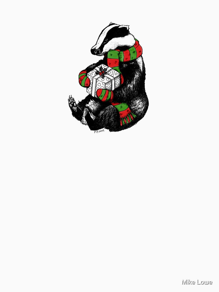 Festive Badger by Mike Lowe