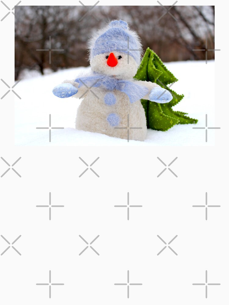 Cute Little Snowman In Blue Hat by LAPilotGirl