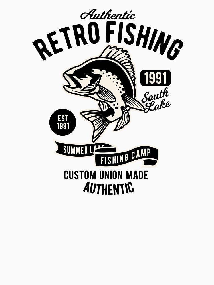 Authentic Retro Fishing, South Lake, Summer Lake Fishing Camp, Est 1991 by DreamMaden