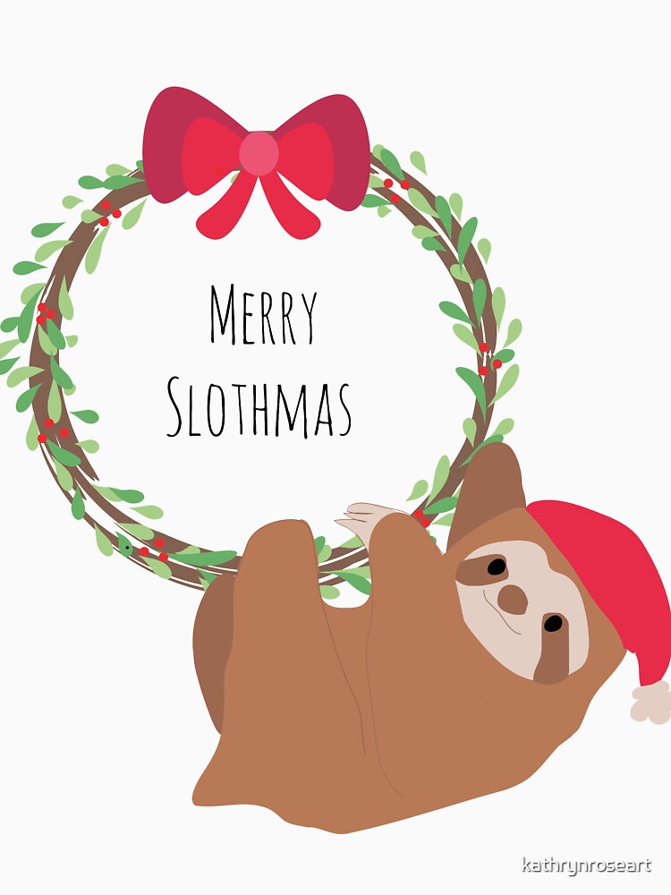 Merry Slothmas by kathrynroseart