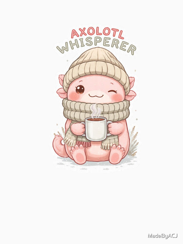 Axolotl Whisperer Christmas Edition – Cozy Cute Kawaii Axolotl – Holiday Animal Lover Gift by MadeByACJ