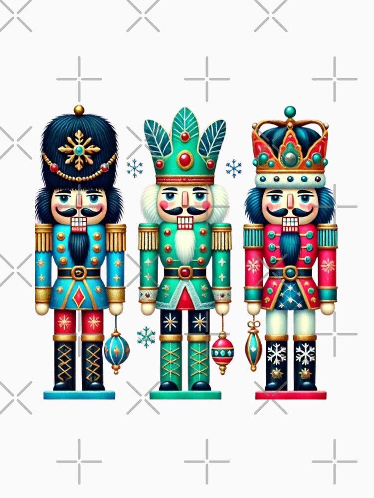 Festive Nutcracker Trio - Colorful Holiday Decor Design by GemBob Creations