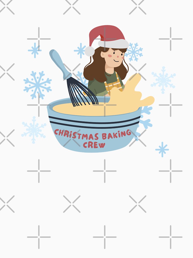Christmas Baking Crew - Festive Holiday Kitchen Art - Tshirt Design by RosmeralisShop
