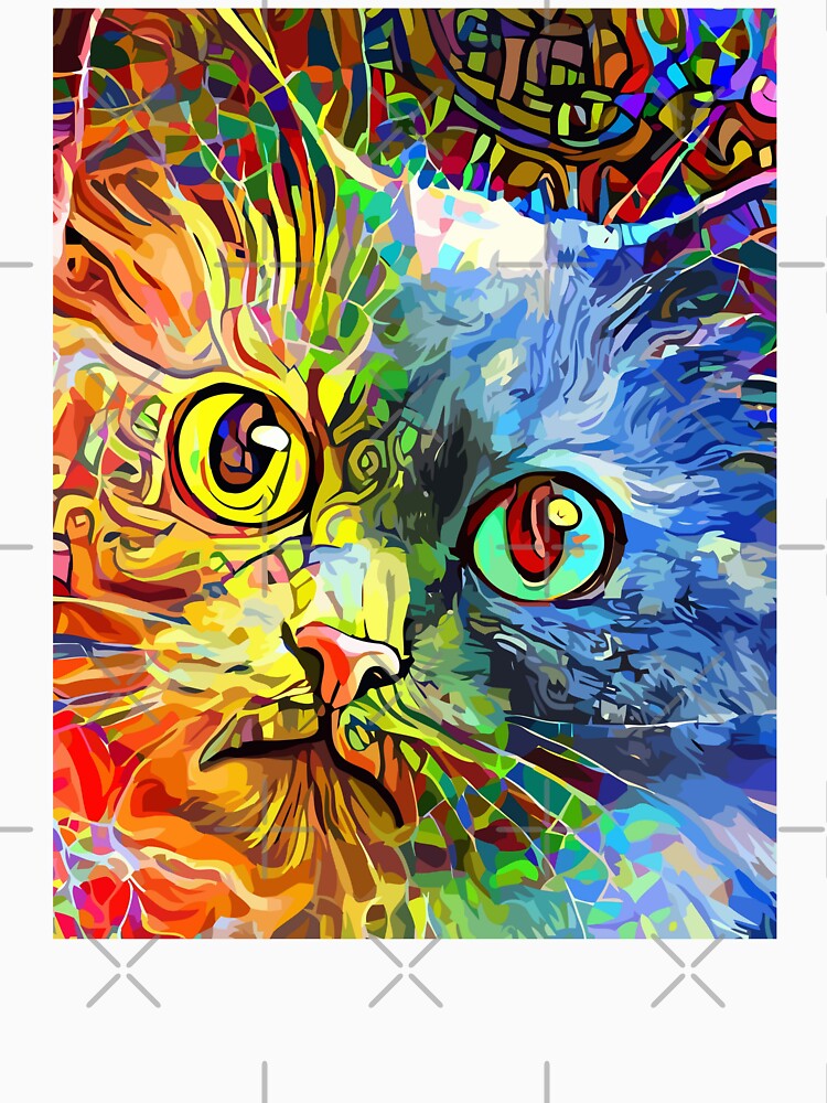Abstract Cat Mother - Digital Graphic Color by Bela Ambrus