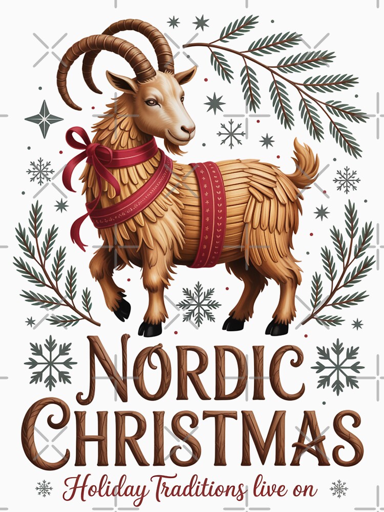 Minimalist straw Yule Goat Series – Elegant Scandinavian Holiday Line by Nordic Echo