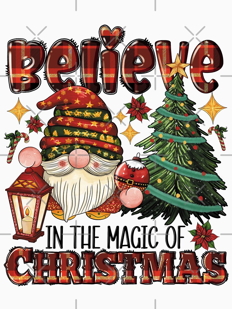 Believe In The Magic Of Christmas tee, Merry Christmas tee, Love Christmas tee, Cute Gnome Christmas tee,Gnome Tee by LunaNovaArtShop