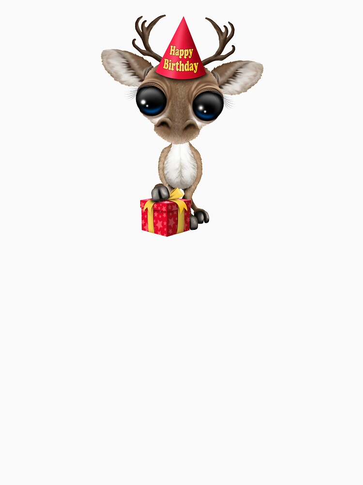 Cute Happy Birthday Baby Reindeer by JeffBartels