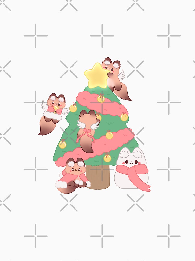 fox christmas tree by lumiangelica