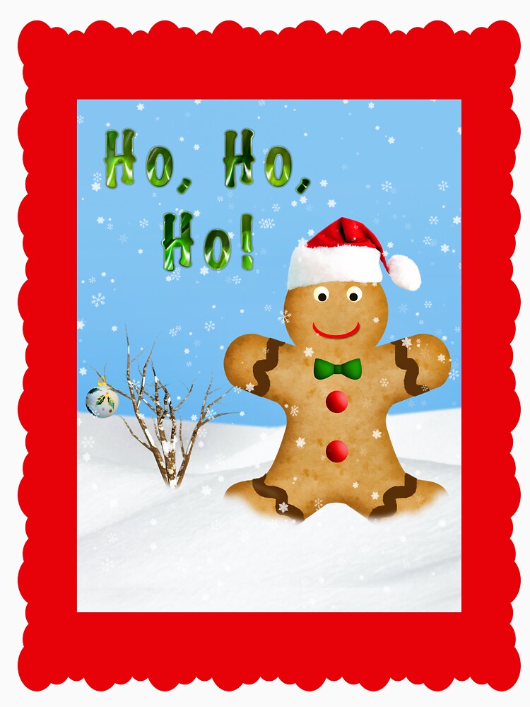 Happy Gingerbread Man in Snow by Delores Knowles