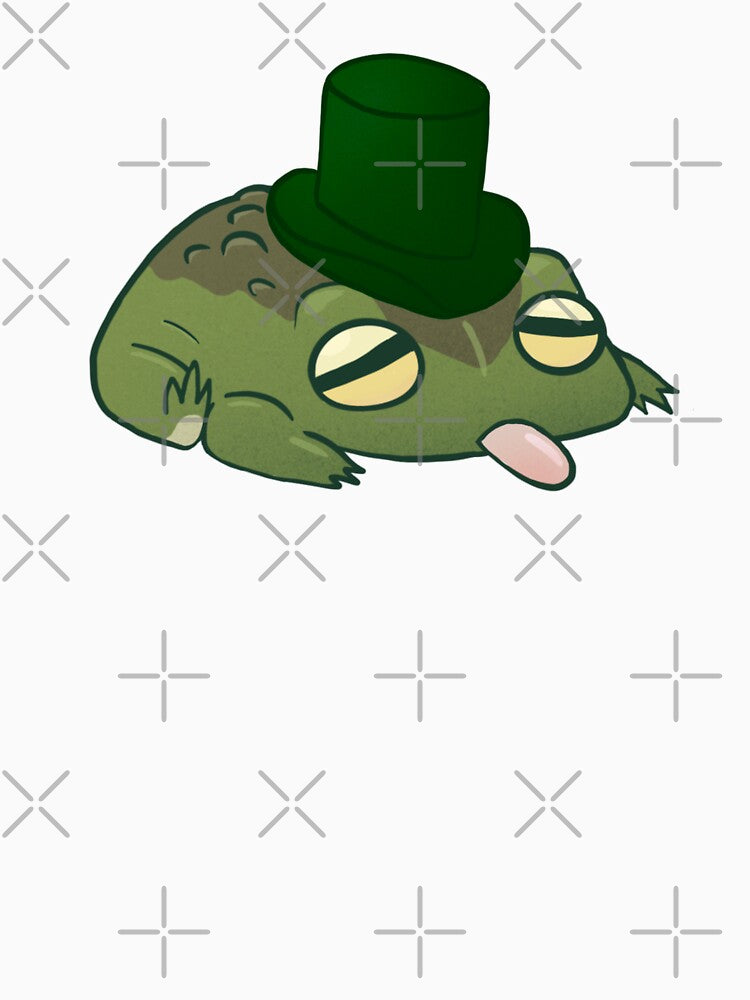 A cute lazy frog that is proud of his new hat!! by TheBlackRoze