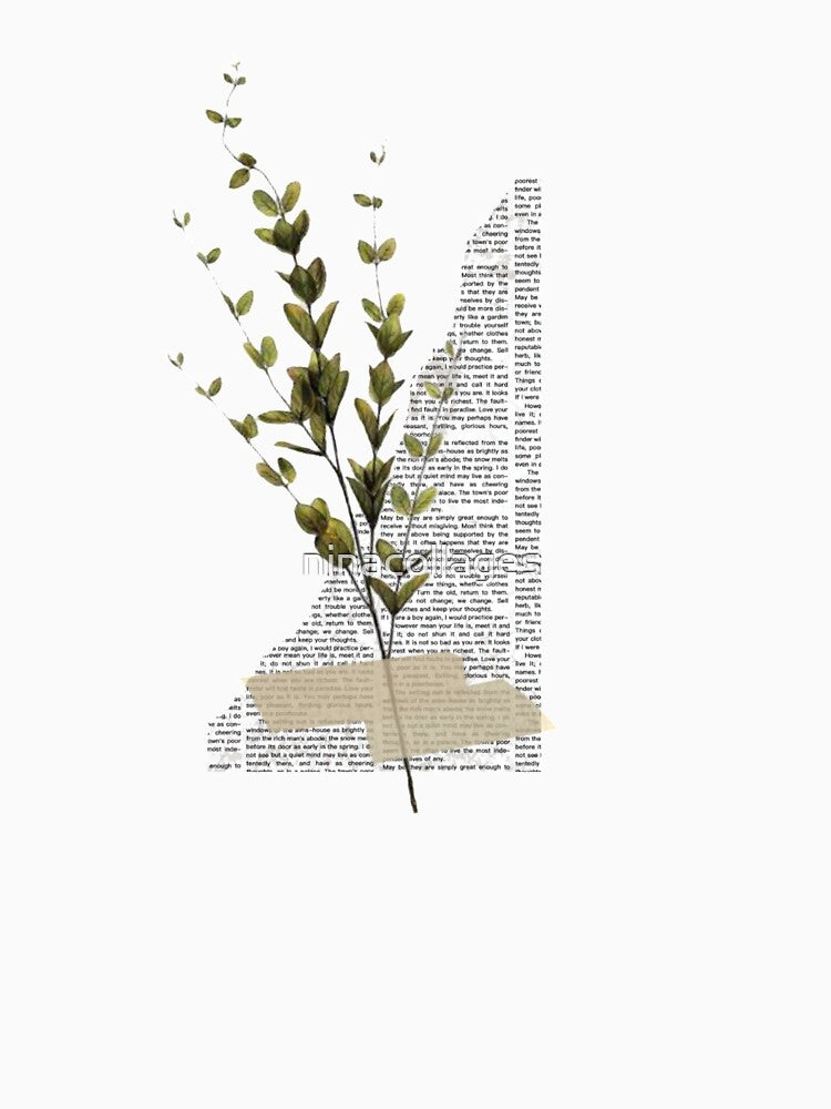 Newspaper Greenery- dark academia collage by ninacollages