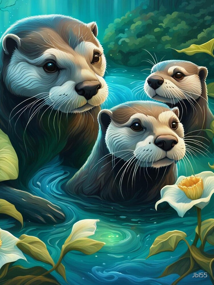 Otters Family by Jbl55