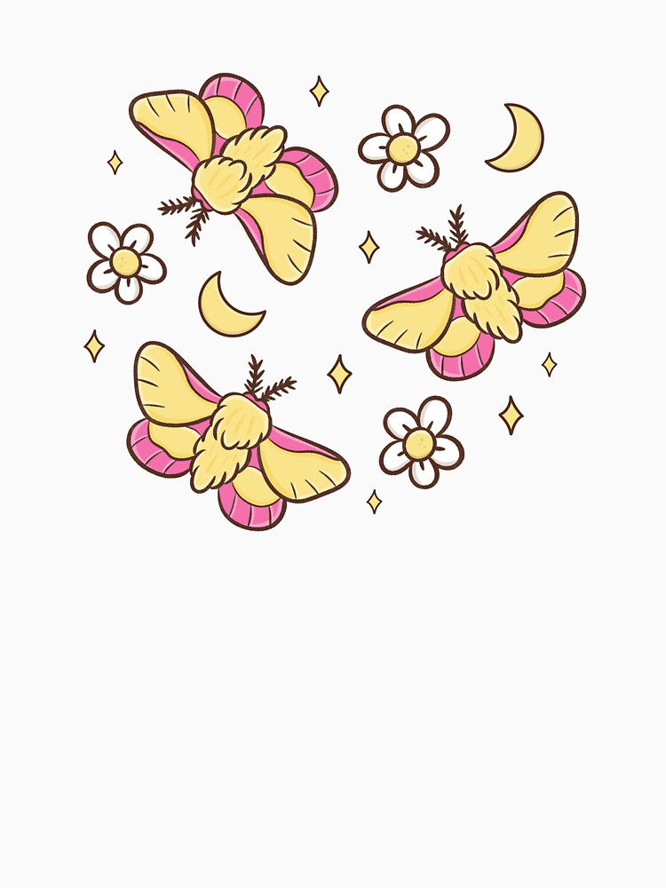 Rosy Maple Moth Floral by hbpatternco