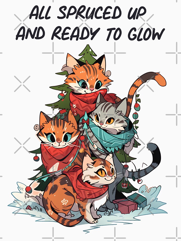 All spruced up and ready to glow Christmas Family t-shirts by Retro Glam  Haven