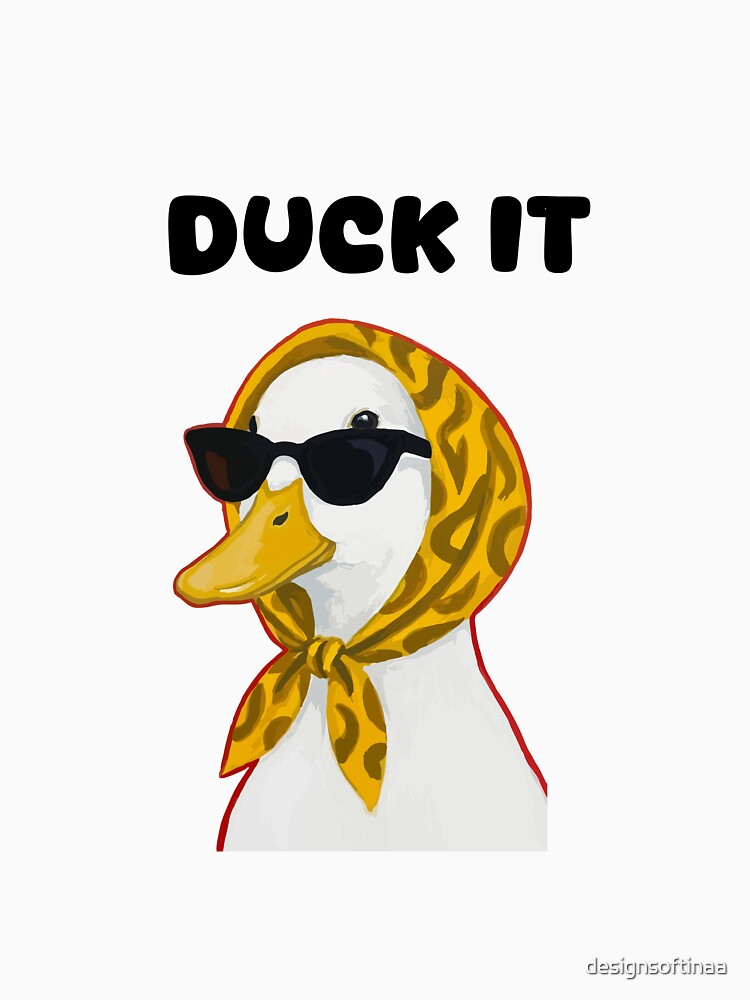 Duck It – Cool Duck with Glasses and Headscarf by designsoftinaa