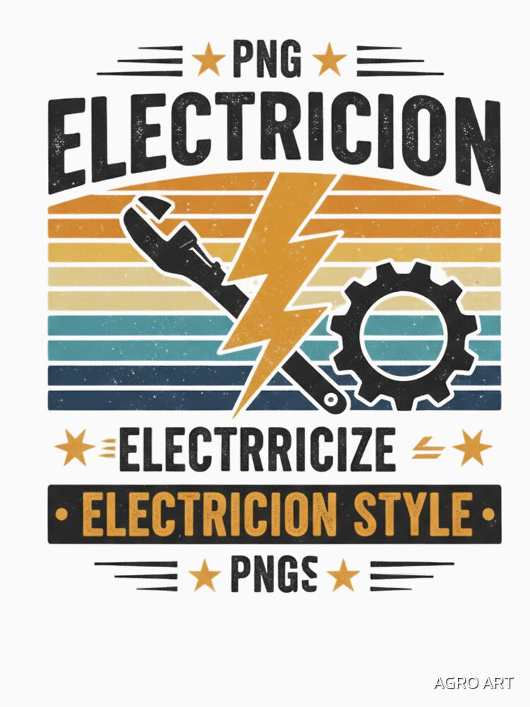American Electrician T-Shirt |  Electrician Style by AGRO ART