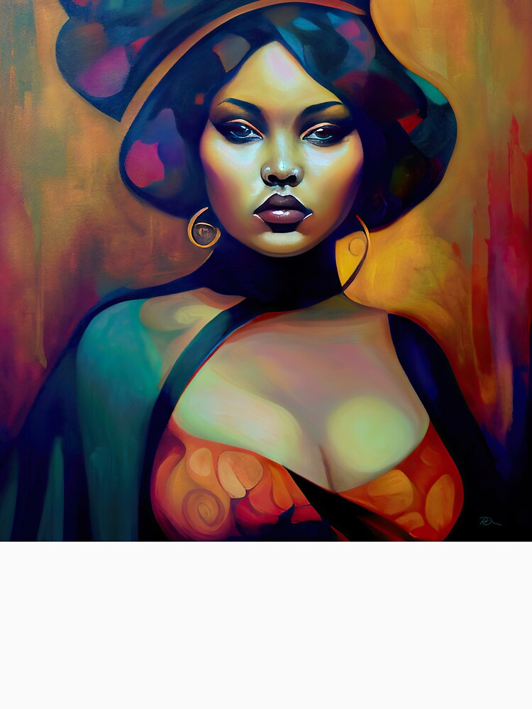 Strong Female Character - Black Woman Fantasy Arty - Coquette Aesthetic - Body Positive Feminist Art by ProvidenceAnna