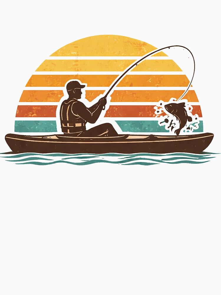 Kayak fishing shirt by SleepyLlamaClothes