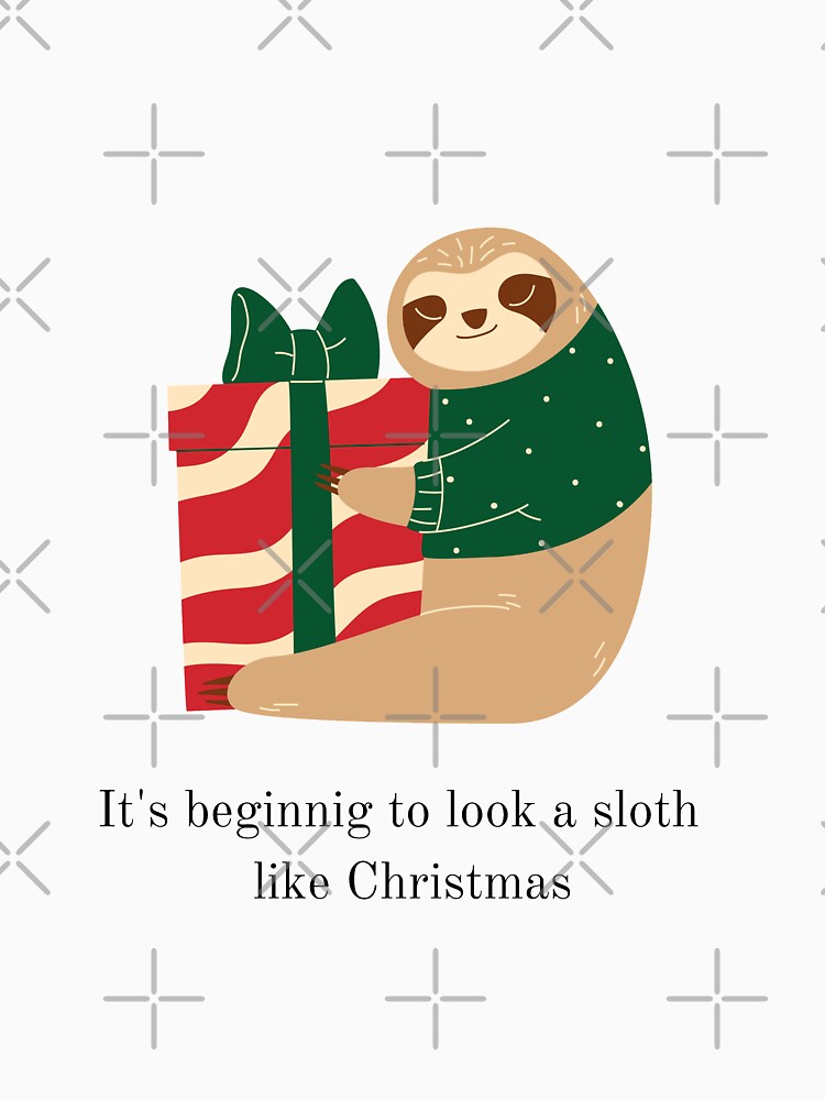 Christmas Sloth with sweater by HappyNoireArt